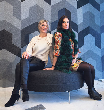 Systrarna Marie och Annica Eklund på Bolon har förnyat en gammal traditionell bransch – golv.